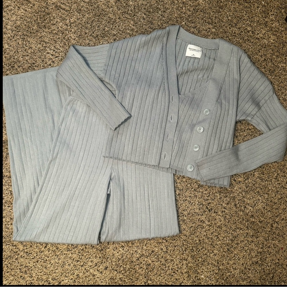 Abercrombie & Fitch Light blue Knit set XS